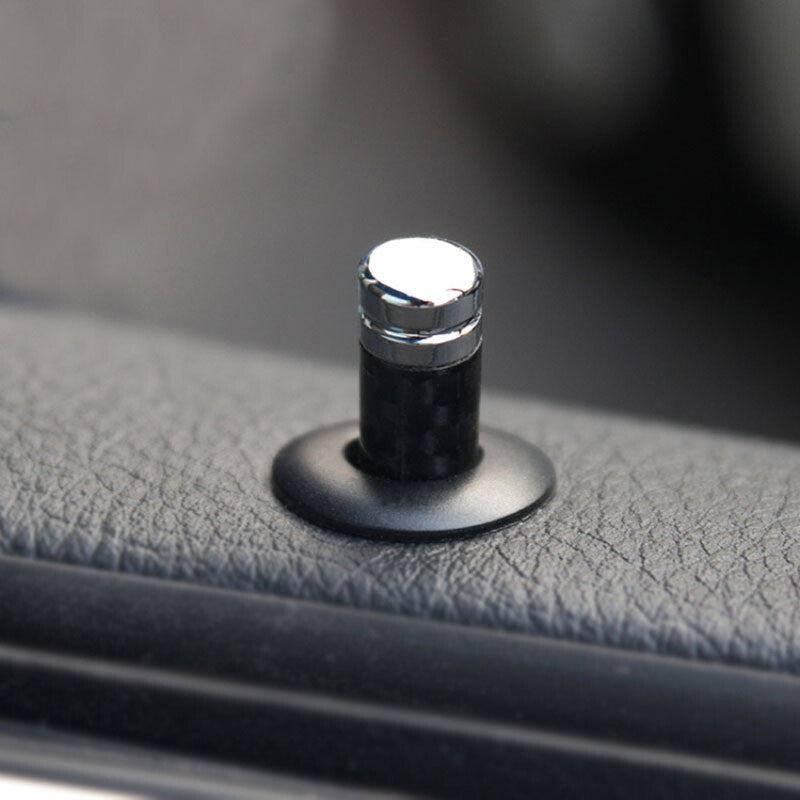 4pcs Car Door Pin Lock Lifting Bolt Trim Carbon Fibre for BMW for Mercedes-Benz