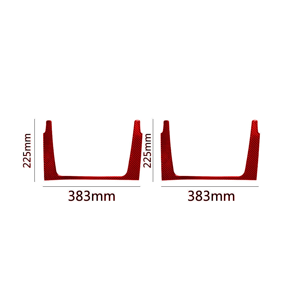 Red Carbon Fiber Rear for Seat Storage Side Frame Trim for Dodge Durango 2014-2020