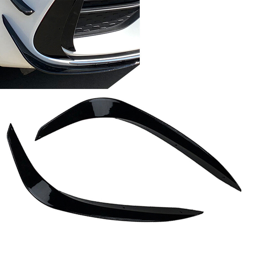 2x Front Bumper Under Lip Splitter Spoiler Fit for Mercedes-Benz C-Class W206 Black