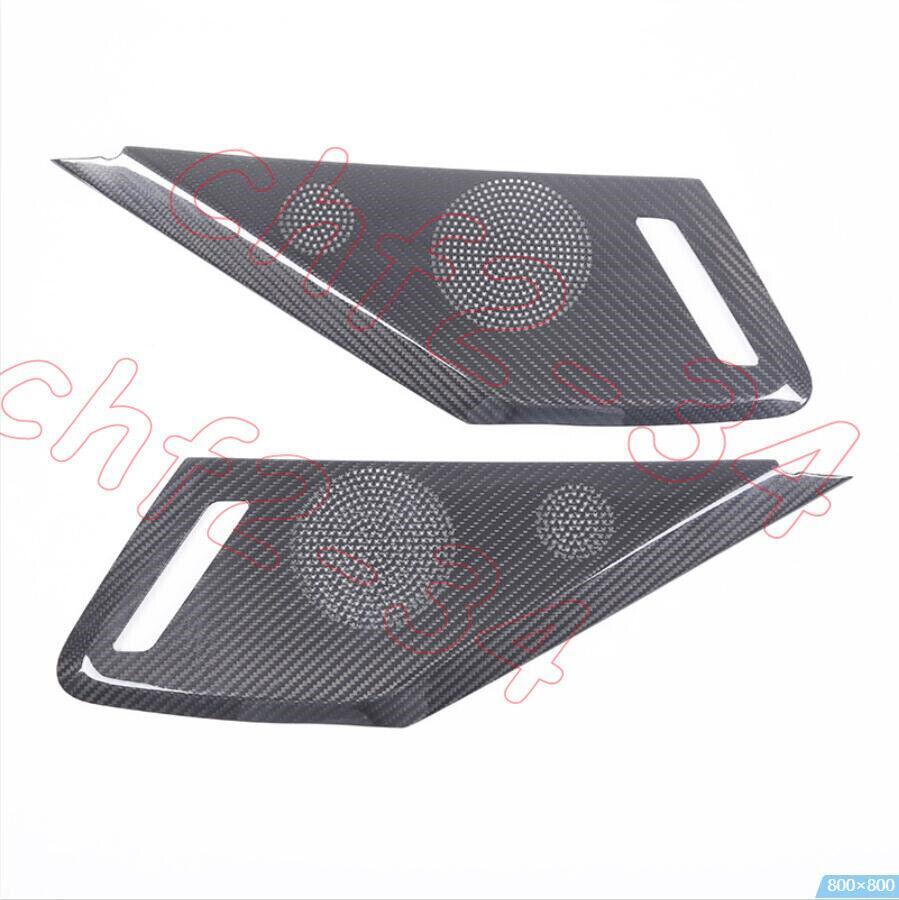 for Chevrolet for Corvette C8 2020-24 Real Carbon Inner Door Speaker Ring Cover Trim