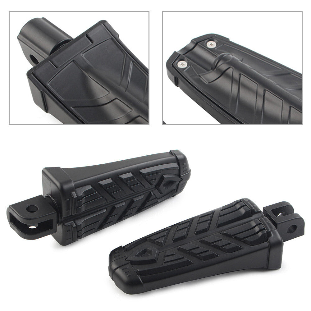 2x Foot Pegs Footrests Footpegs for Honda CBR900RR Interceptor VFR800 Black Bike
