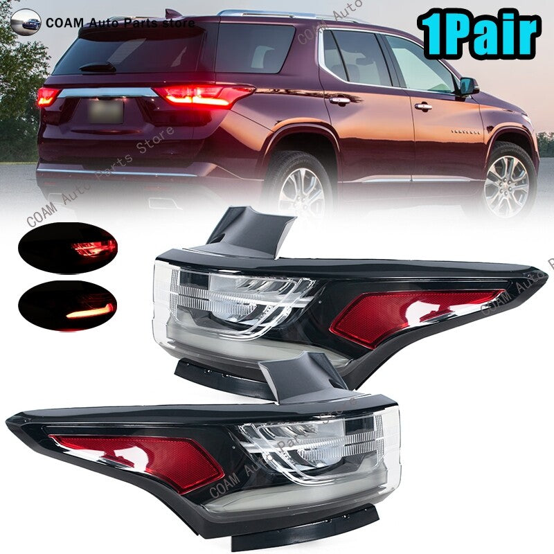 2-piece LED taillight assembly for Chevrolet Traverse 2018 - 2020 turn signals