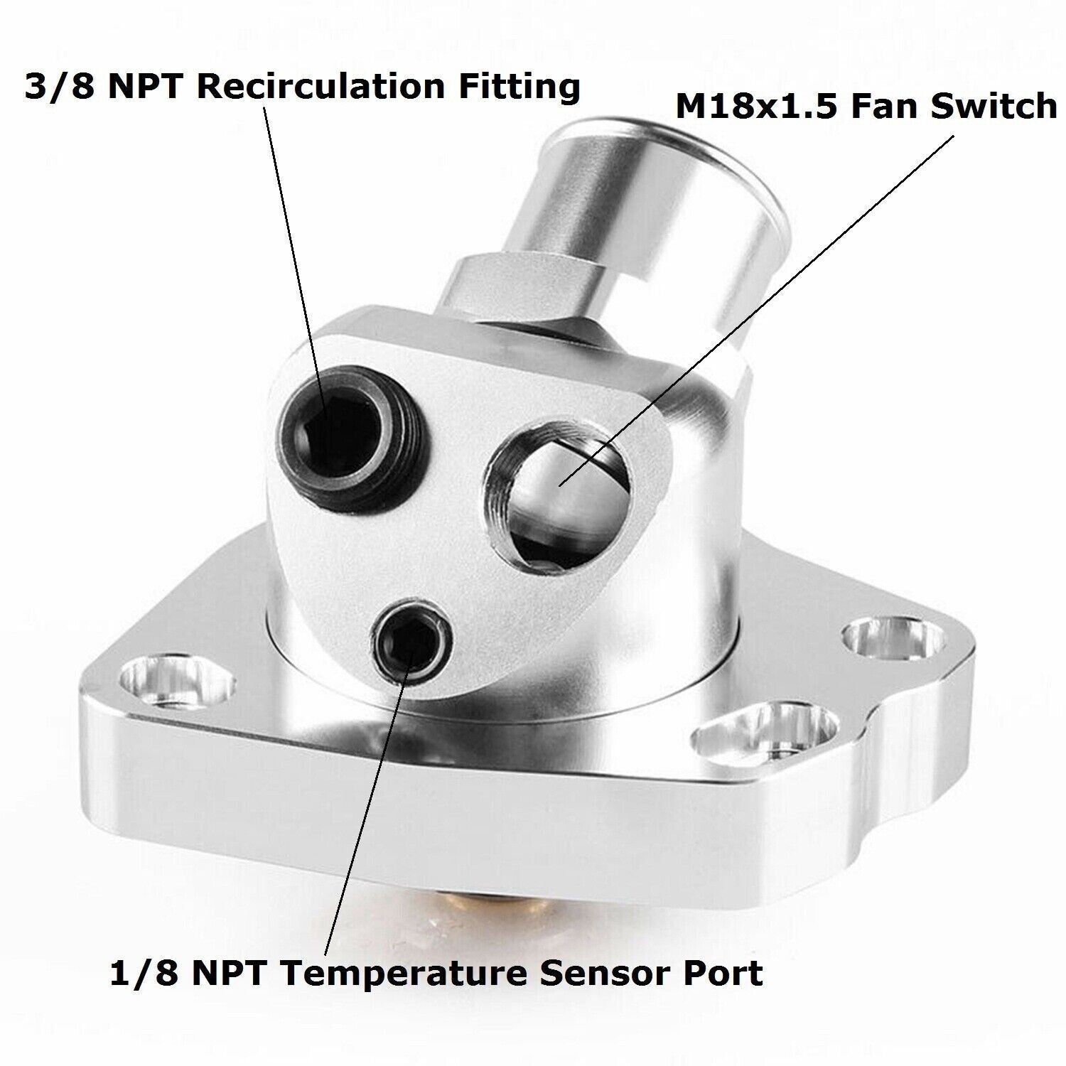 Aluminum Radiator Hose Swivel Neck Thermostat Housing for Honda K-Series K20 K24