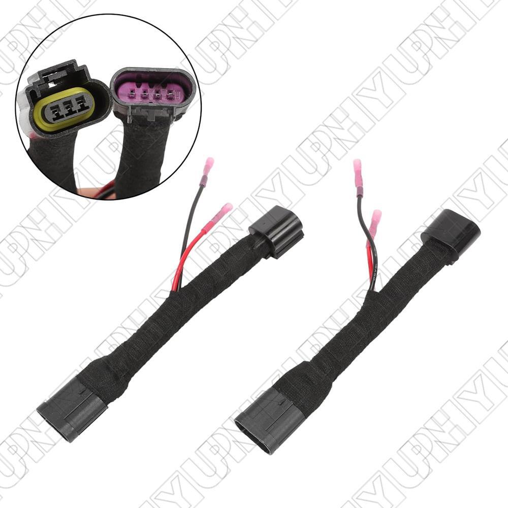 2Pcs Headlight Conversion Adapter Harness for Chevrolet Camaro 2010-2013 6th Gen