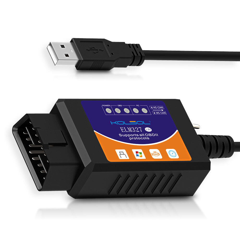New OBD2 Scanner Adapter ELM327 for Ford ELMconfig Forscan OBDII USB Diagnostic
