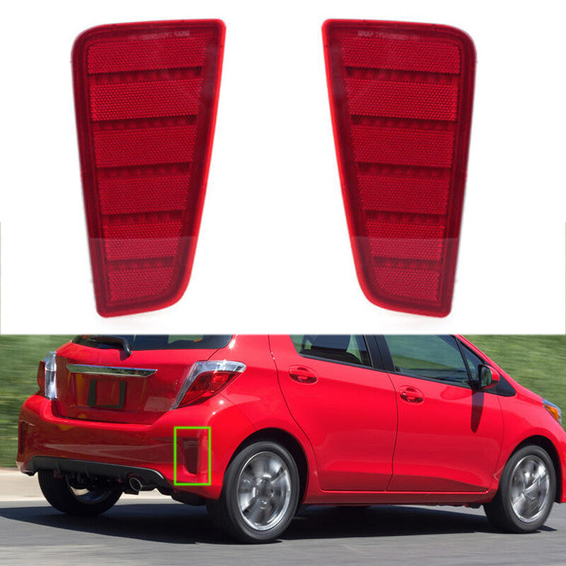 for Toyota Yaris 2012-2014 LE 1 Pair Rear Bar Lamp Reflector Rear Fog Lamp 2pcs