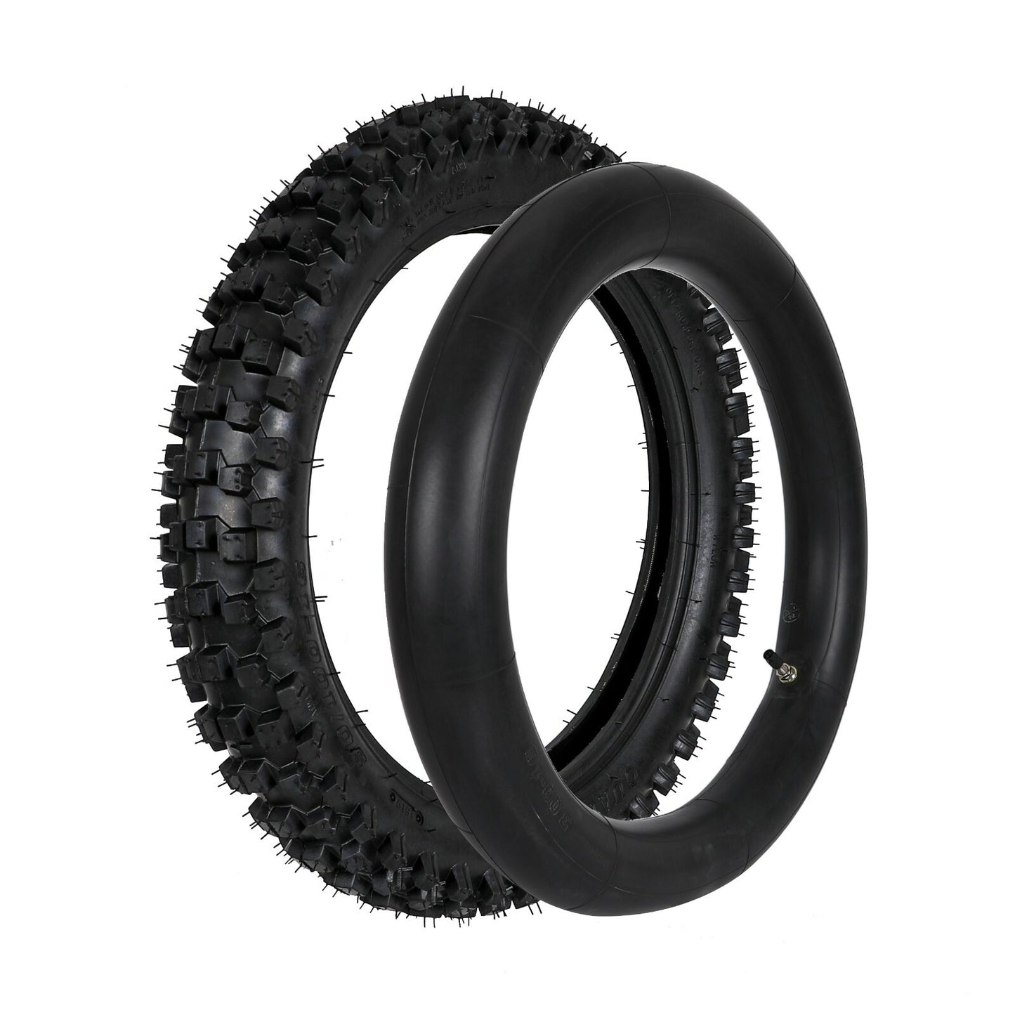 Front and rear 70/100-19 and 90/100-16 tires + tubing suitable for Honda CRF125, CRF150, and CR85 Pit bicycles.