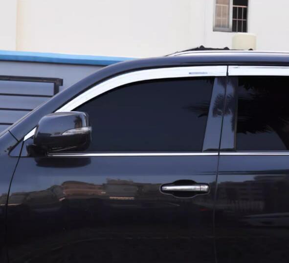 Chrome Window Visor Vent Cover Sun Rain Wind Guards for Lexus LX600 2022-2024