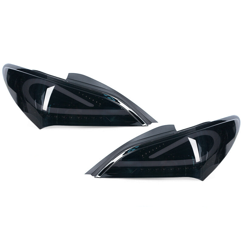 For 2010-2016 for Hyundai for Genesis Coupe Sequential Rear Lamps SMOKED LED Tail Lights