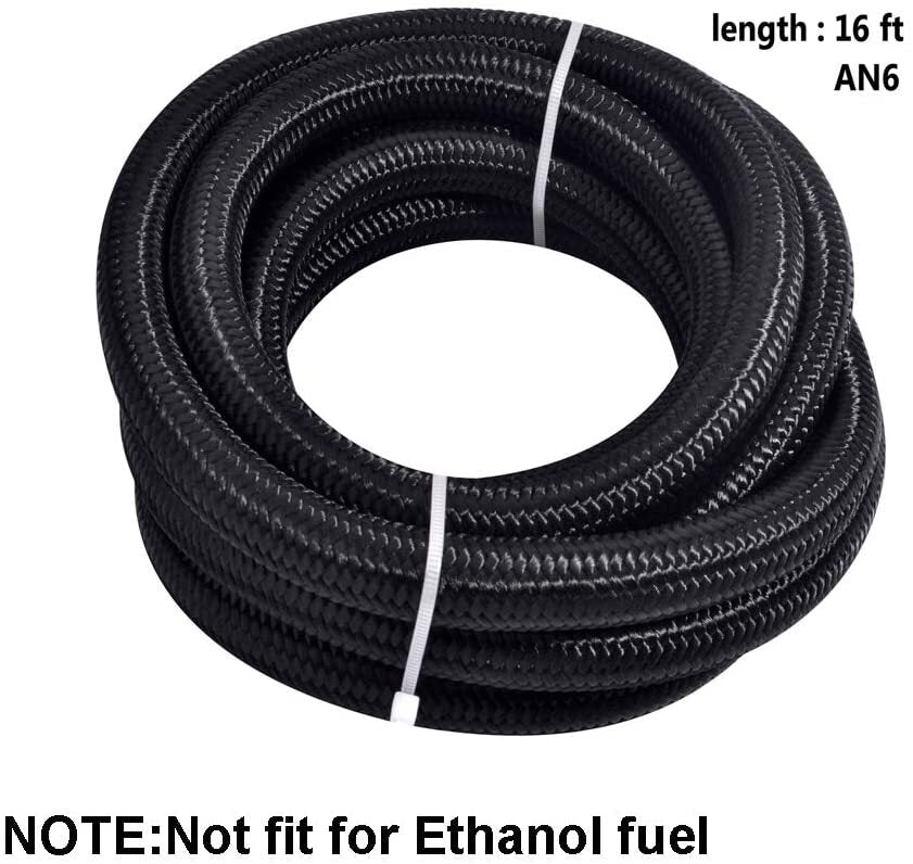 AN6 33ft Oil Fuel Fittings Hose End Connector Adapter Braided Oil Fuel Hose Cable