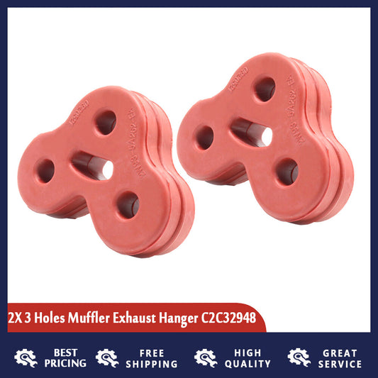 2-pack of rear exhaust muffler insulator hangers for 2010-19 for Jaguar XJ XJL XJR C2C32948