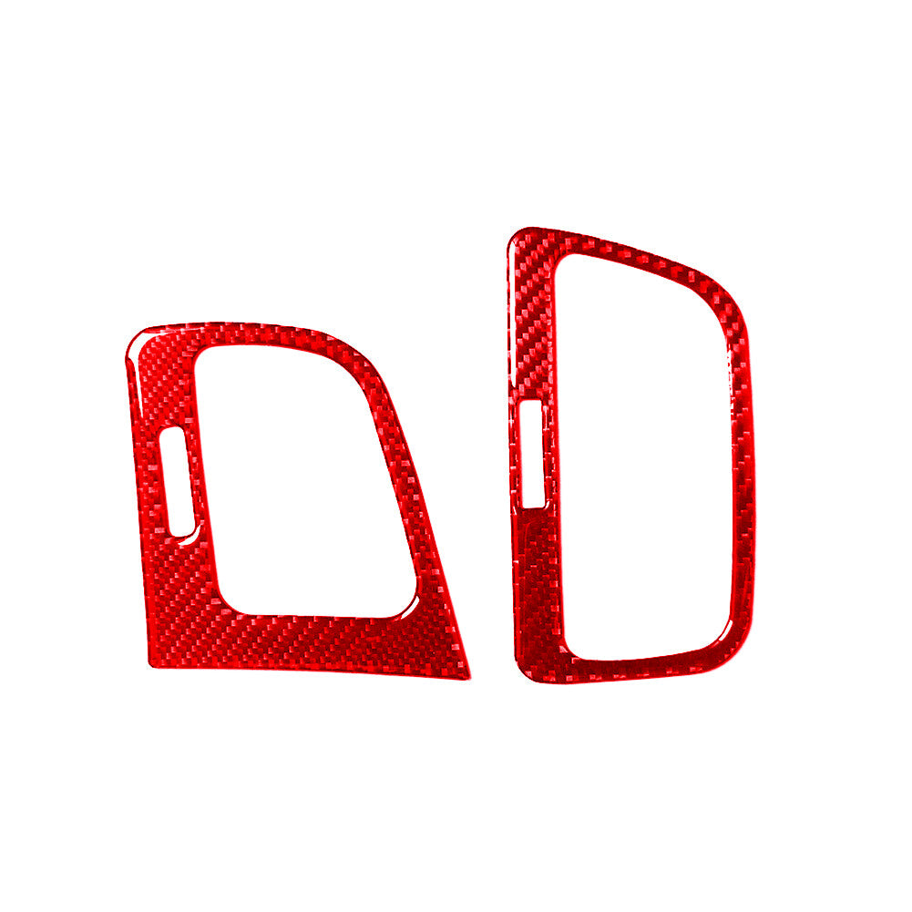 Red Carbon Fiber Side Air Vent Outlet Cover Trim for VW for Golf 7 MK7 2014-2019