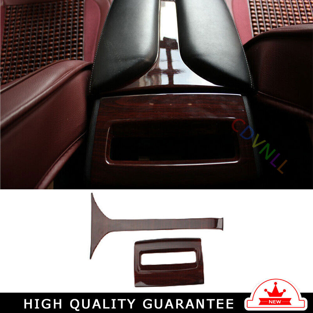 Console Storage Box Cover Trim Inner for Nissan Murano 15-2021 Red Wood Grain