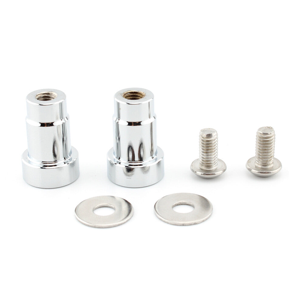 Pair CNC Mirror Hole Caps Cover Fit For Thruxton Aluminum Motorcycle Chrome