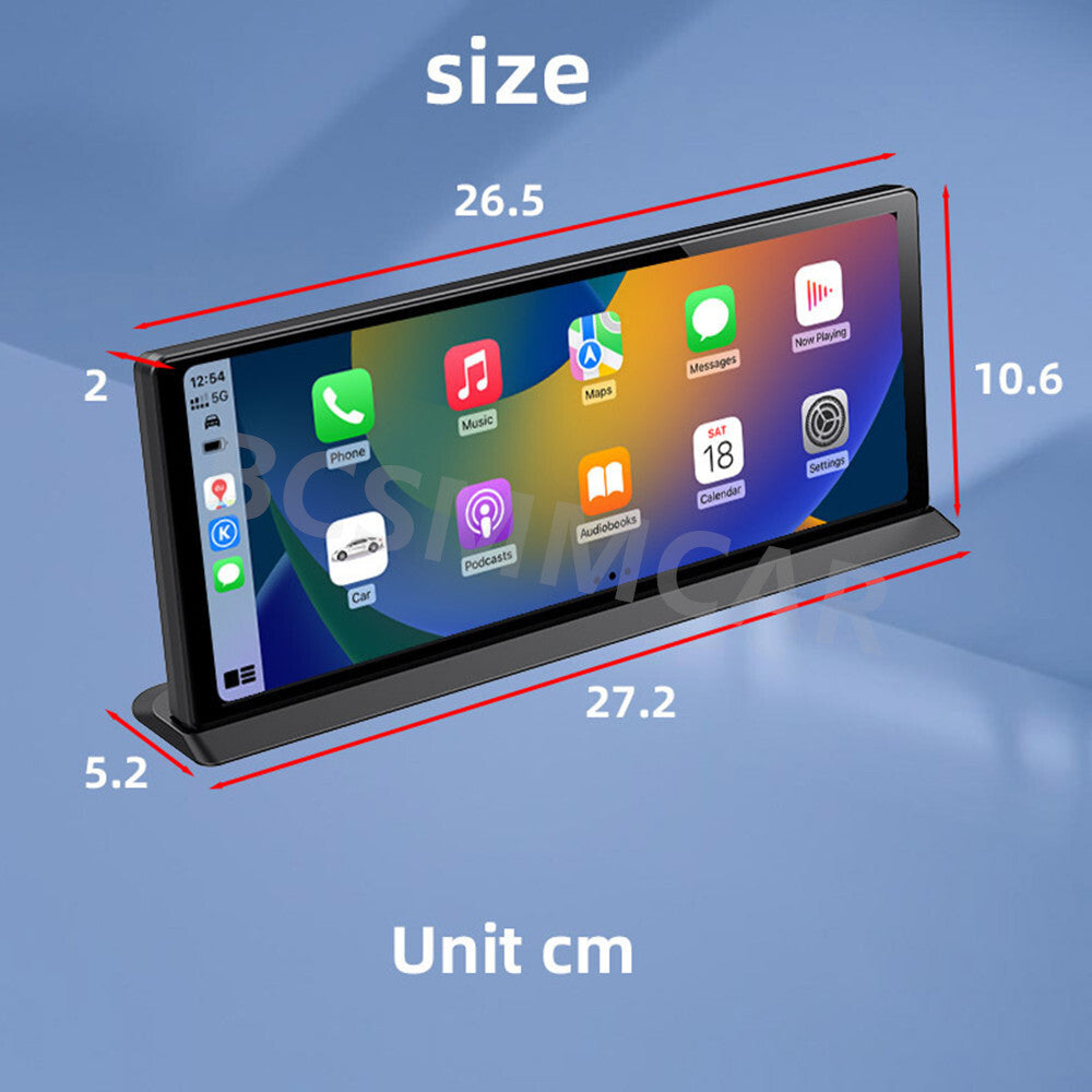11.3in Touch Screen Auto Dashboard Video Recorder Car Dual Lens WIFI G-Sensor BT