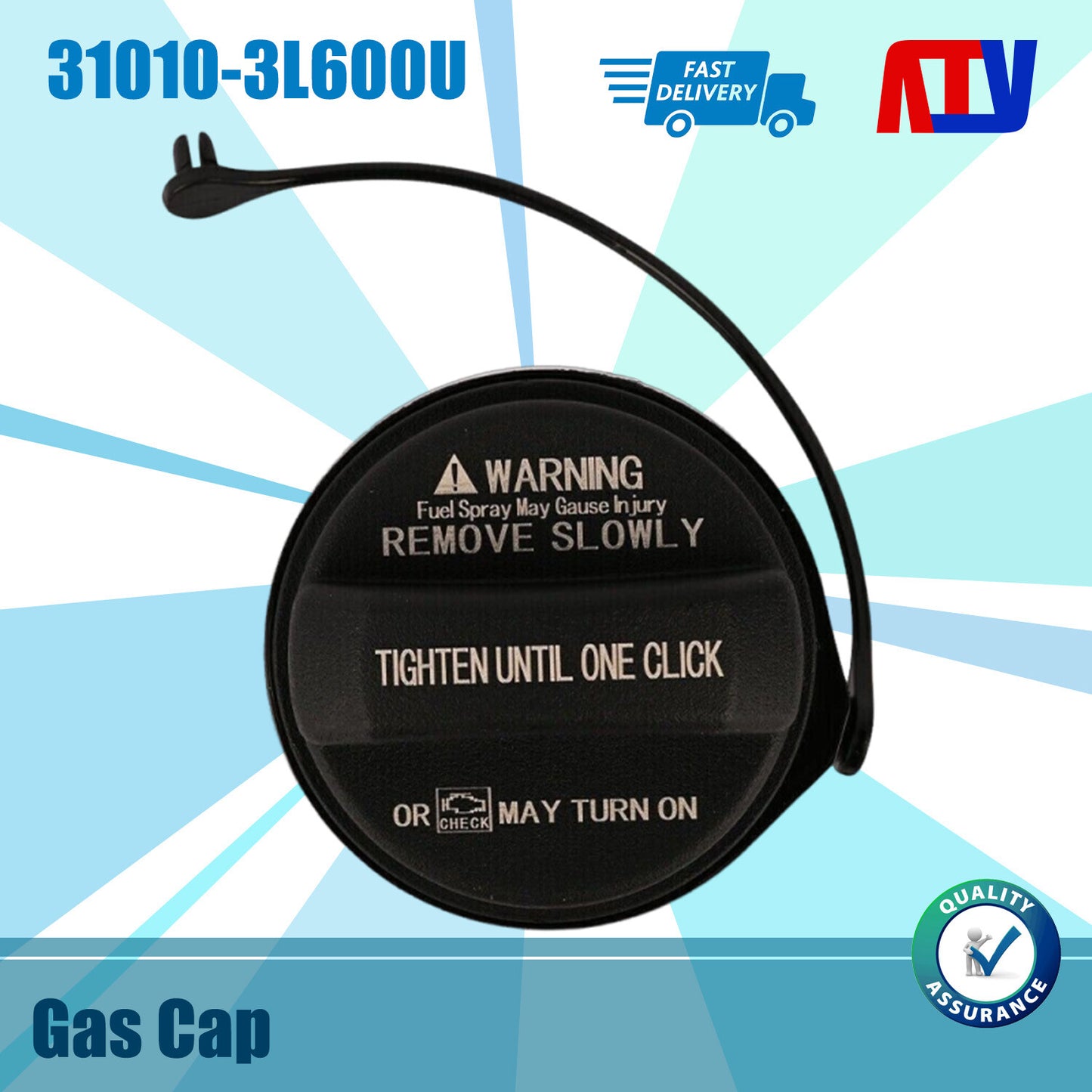 Fuel Tank Gas Cap With Tether Non Locking Direct for Kia Forte K5 Optima Rio