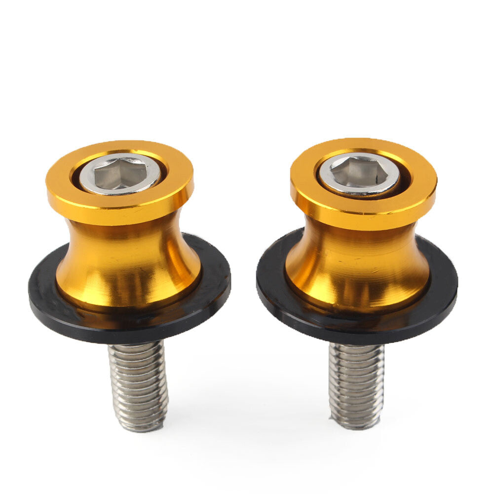 CNC Schwingenspulen Slider Stand Schrauben 10MM f¨¹r for KAWASAKI ZX6R 1998-2011 Gold