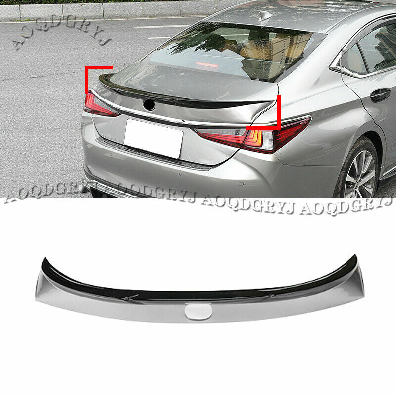 Sport style Unpainted Trunk Rear Spoiler Wing Lip Trim For ES350 300H 2019-2022