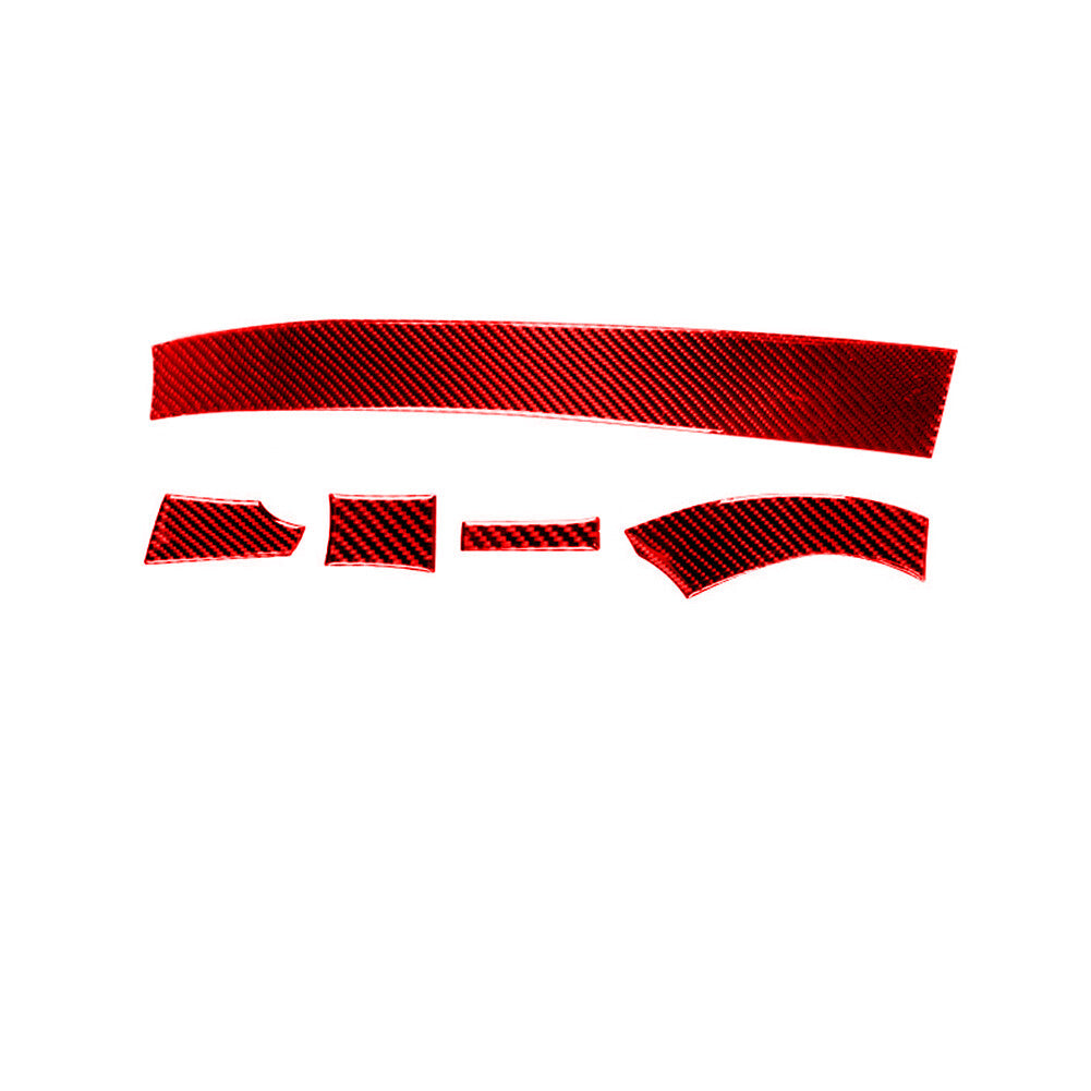 Red Carbon Fiber Center Control Decorative Trim for Toyota Highlander 2008-2013