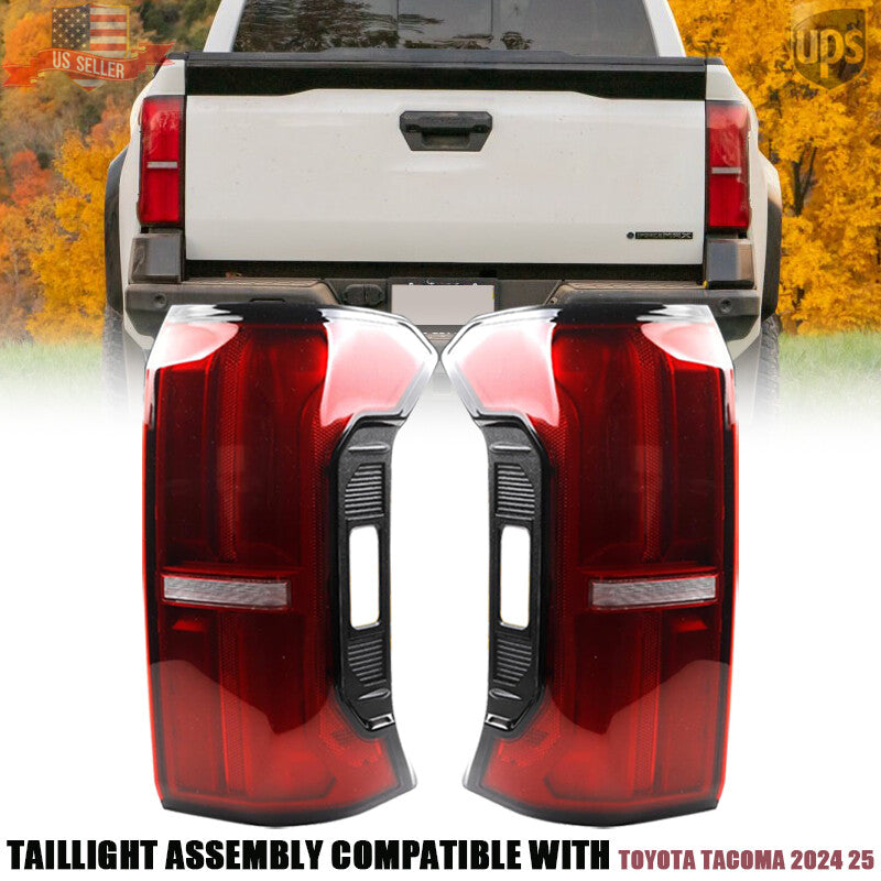 Driver Passenger Side LED Tail Light Assy Pair Set for Toyota Tacoma 2024 2025
