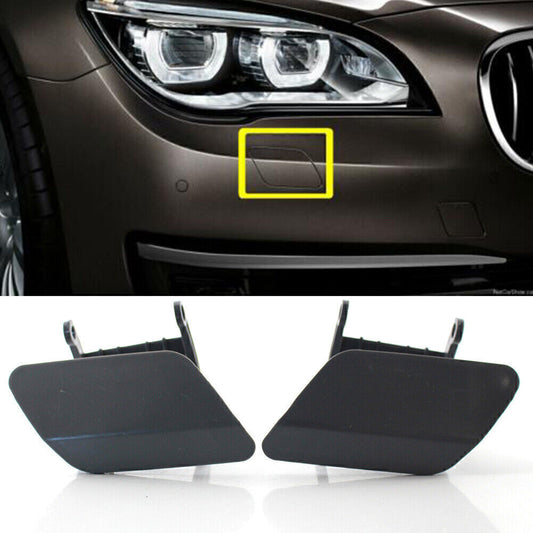 Bumper Headlight Headlamp Washer Cap Cover Fit for BMW 7 F01 F02 2012-2015 2pcs