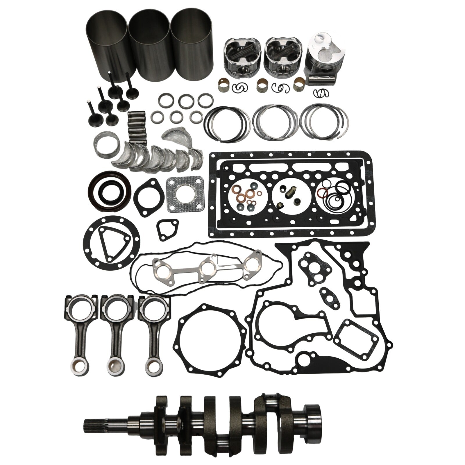 D902 Overhaul Rebuild Kit + Crankshaft +3PCS Connecting Rod For Kubota Engine