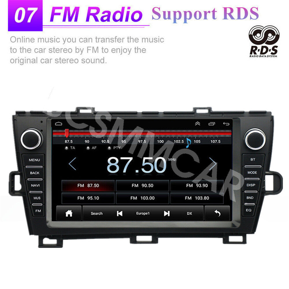 Fit for Toyota Prius 2010-2015 9in Android 13 Stereo Radio GPS WiFi For Carplay