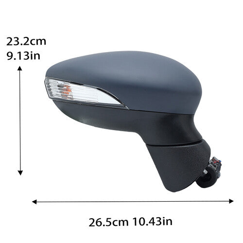 F¨¹r for Ford Fiesta MK7 13-17 Rechts Spiegel Manuell Faltbar Beheizbar Spiegelglas