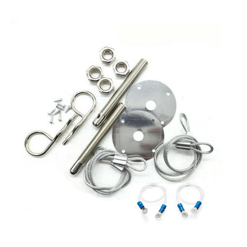 Universal DIY Car Vehicle Plus Flush Hair Pin Plate Hood Cover Latch Lock