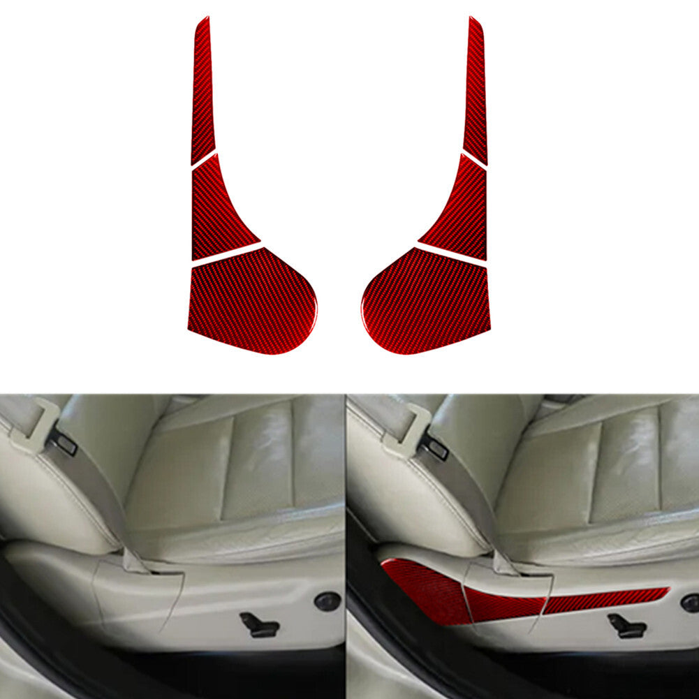 Red Carbon Fiber Passenger With Power Below Frame Trim for Dodge Durango 2014-20