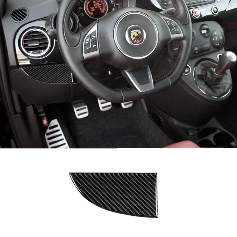 Carbon Fiber Interior Driver Side Air Vent Cover Trim for Fiat 500 2012-2015