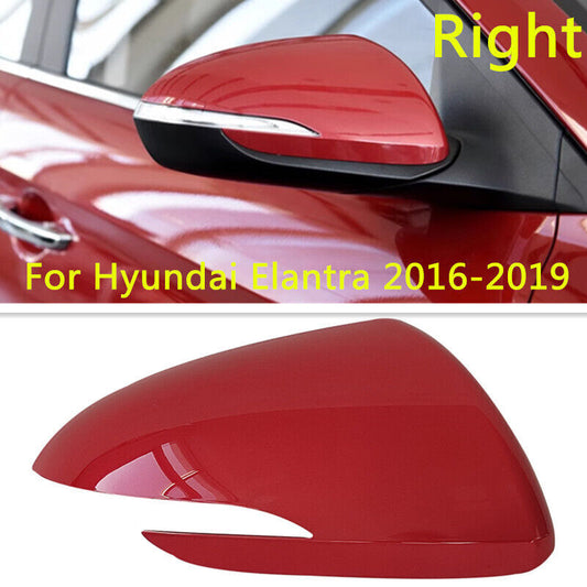 Red Right Rearview Door Mirror Cover Shell Cap Fit for Hyundai for Elantra 2016-2019