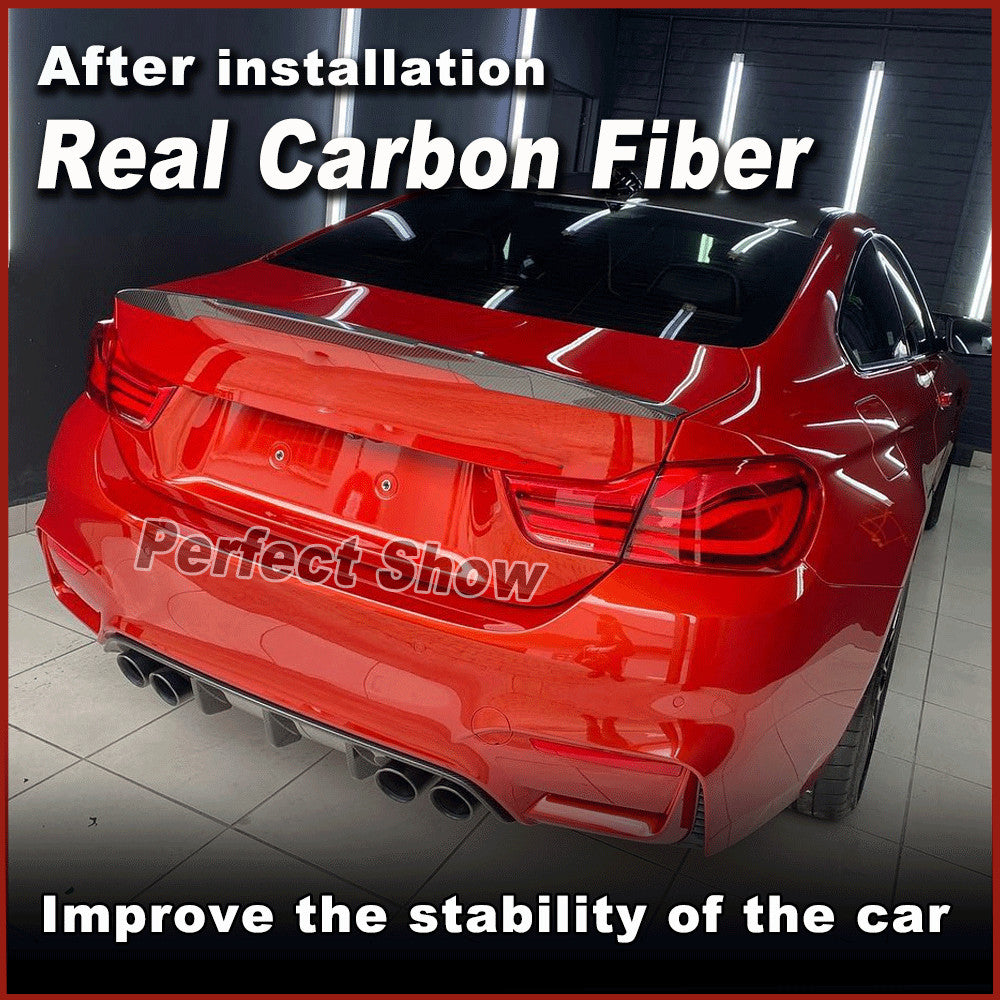 for BMW F80 M3 F82 F83 M4 2014-2019 REAL Carbon Rear Bumper Diffuser Spoiler Lip