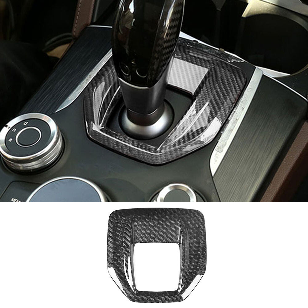 Real Carbon Fiber Gear Shift Box Cover for Alfa Romeo Giulia / for Stelvio 2017-2019