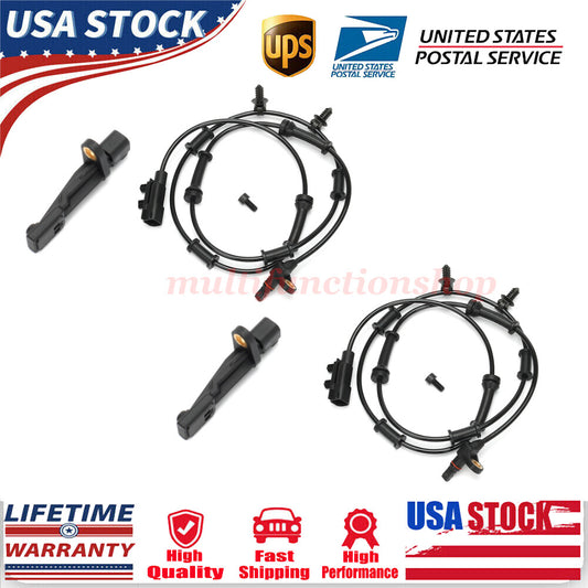 4-piece set of front, rear, and left ABS wheel speed sensors for Jeep for Wrangler 3.6L (2007-17)