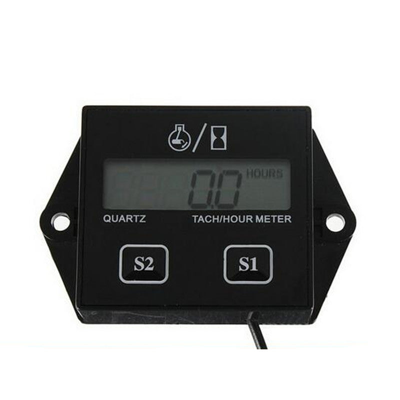 Racing Motorcycle ATV Digital Engine Tach Tachometer Hour Meter Inductive Gauge