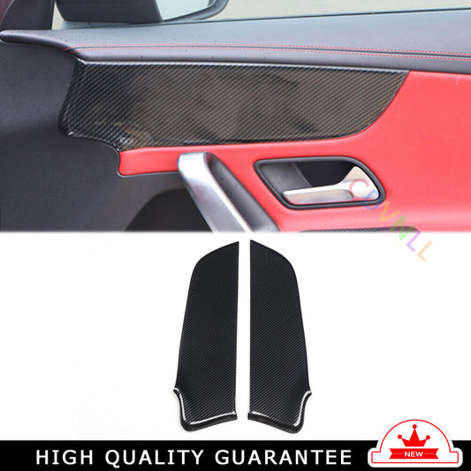 Inner Door Panel Cover Trim Fit for Mercedes-Benz AMG35 2019-2021 Carbon Fiber