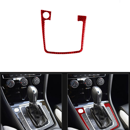 Red Carbon Fibre Control Panel Type B Trim for VW for Golf MK7 2013-2019