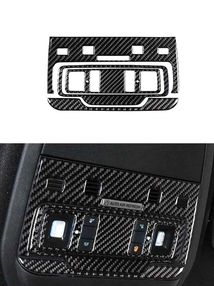 Carbon Fiber Overhead Reading Light Panel Trim for Ford for Mustang Mach-E 2021-2022