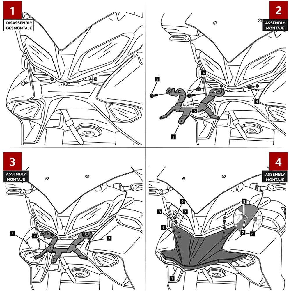 for YAMAHA Tracer 9 / GT 2021-2023 Front Wheel Beak Nose Cone Extension