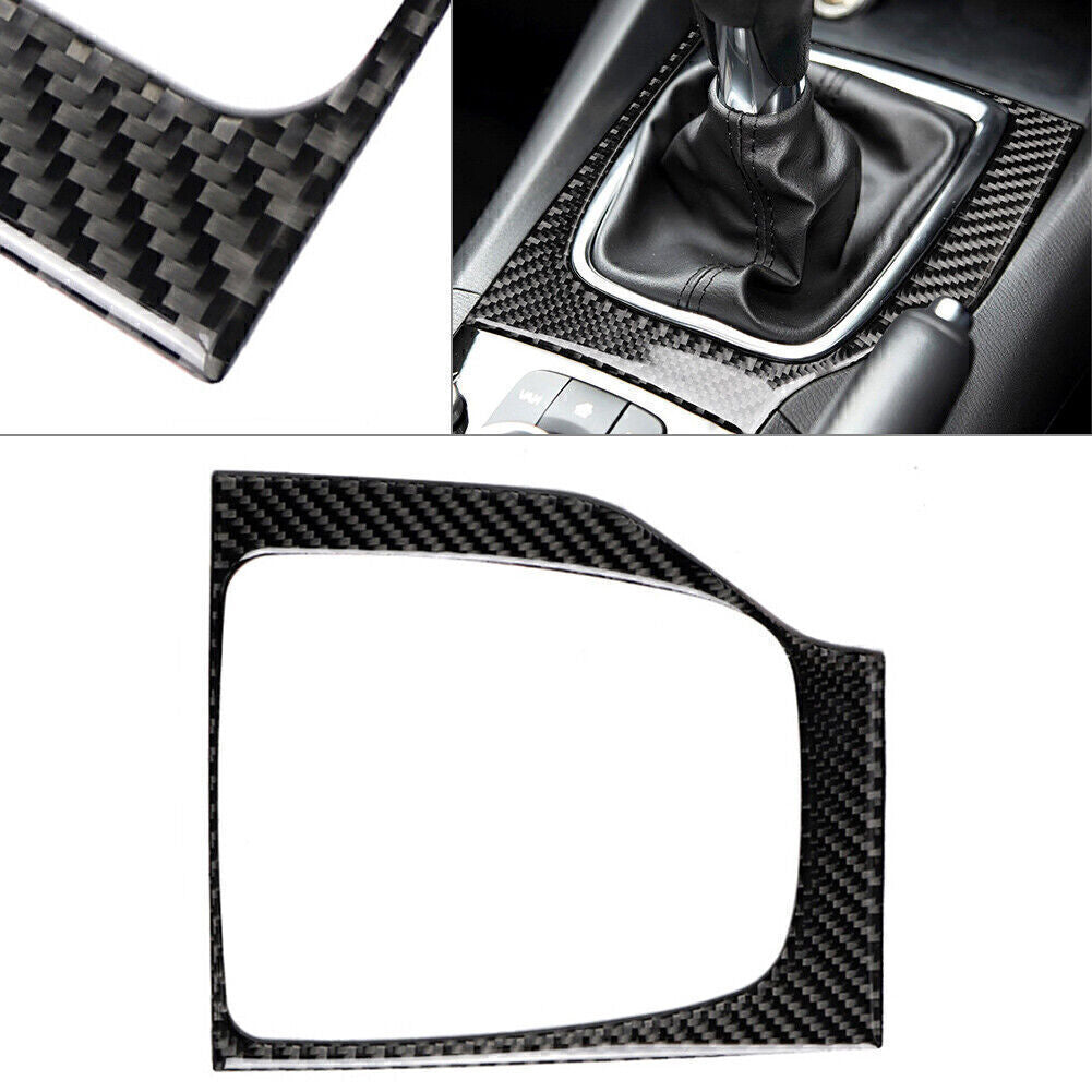 Fit for Mazda 3 Axela 2017 2018 Carbon Fiber Manual MT Gear Shift Panel Cover Trim