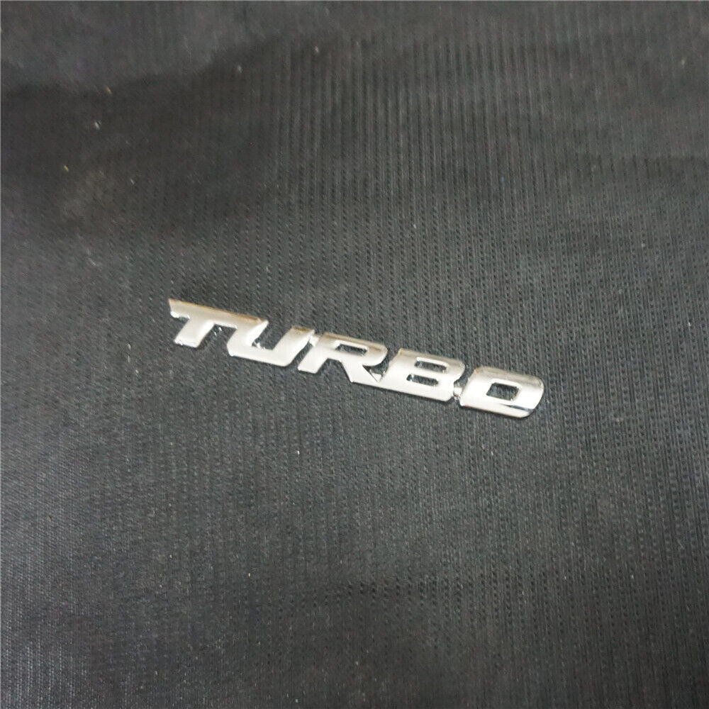 1x Chrome TURBO Silver Small Metal Decal Emblem Sticker Badge Car Diesel Edition