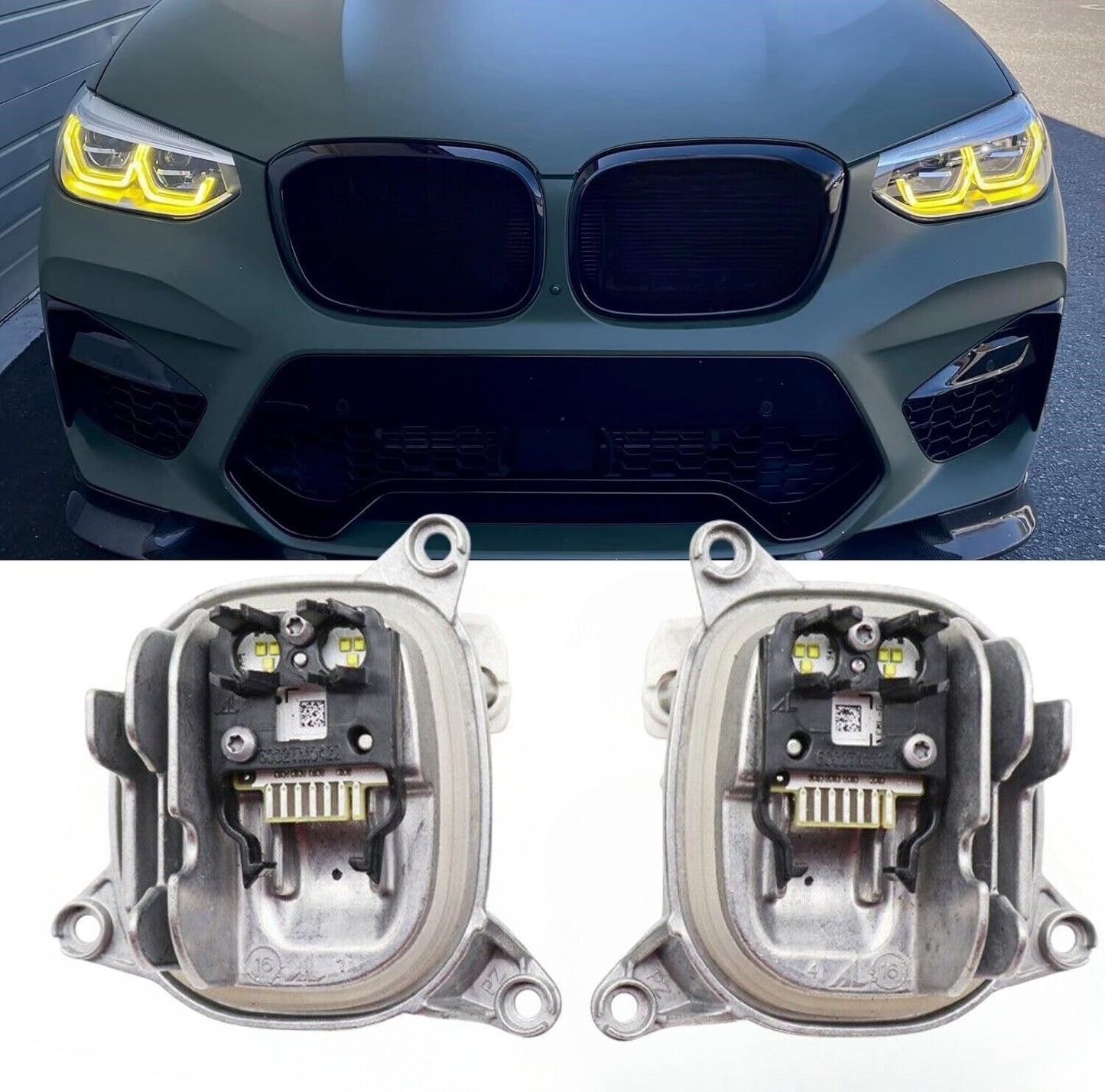 for BMW X3 X3M F97 G01 X4 X4M G02 Lemon CSL Yellow DRL LED Module 63117466107