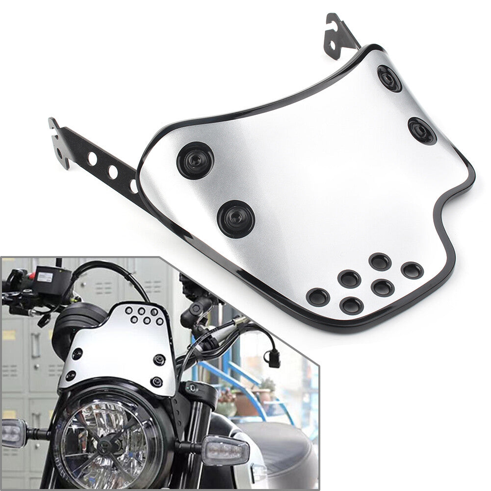 Fit for Ducati Scrambler Windshield Bracket Self Modification Retro Silver UK