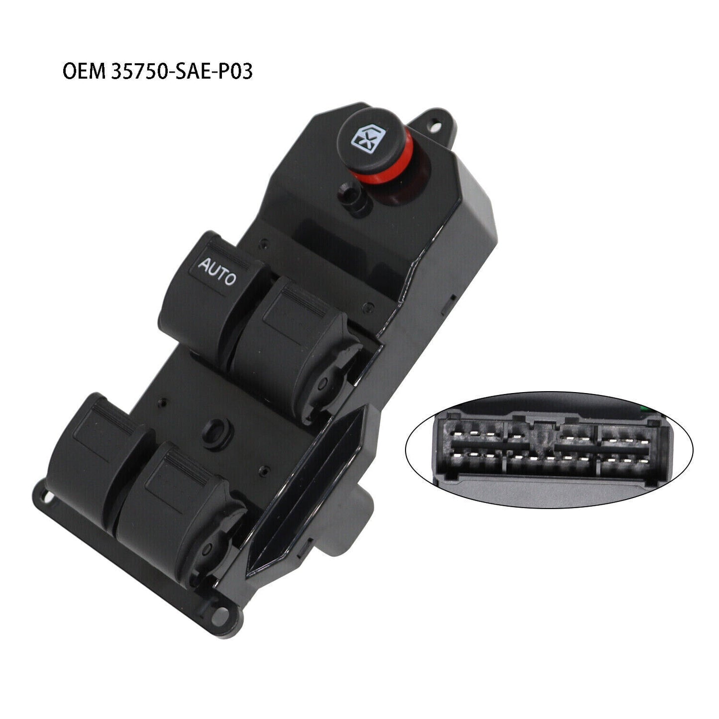 for Honda for Civic 35750-SAE-P03 Power Window Master Switch Front Left Driver Side