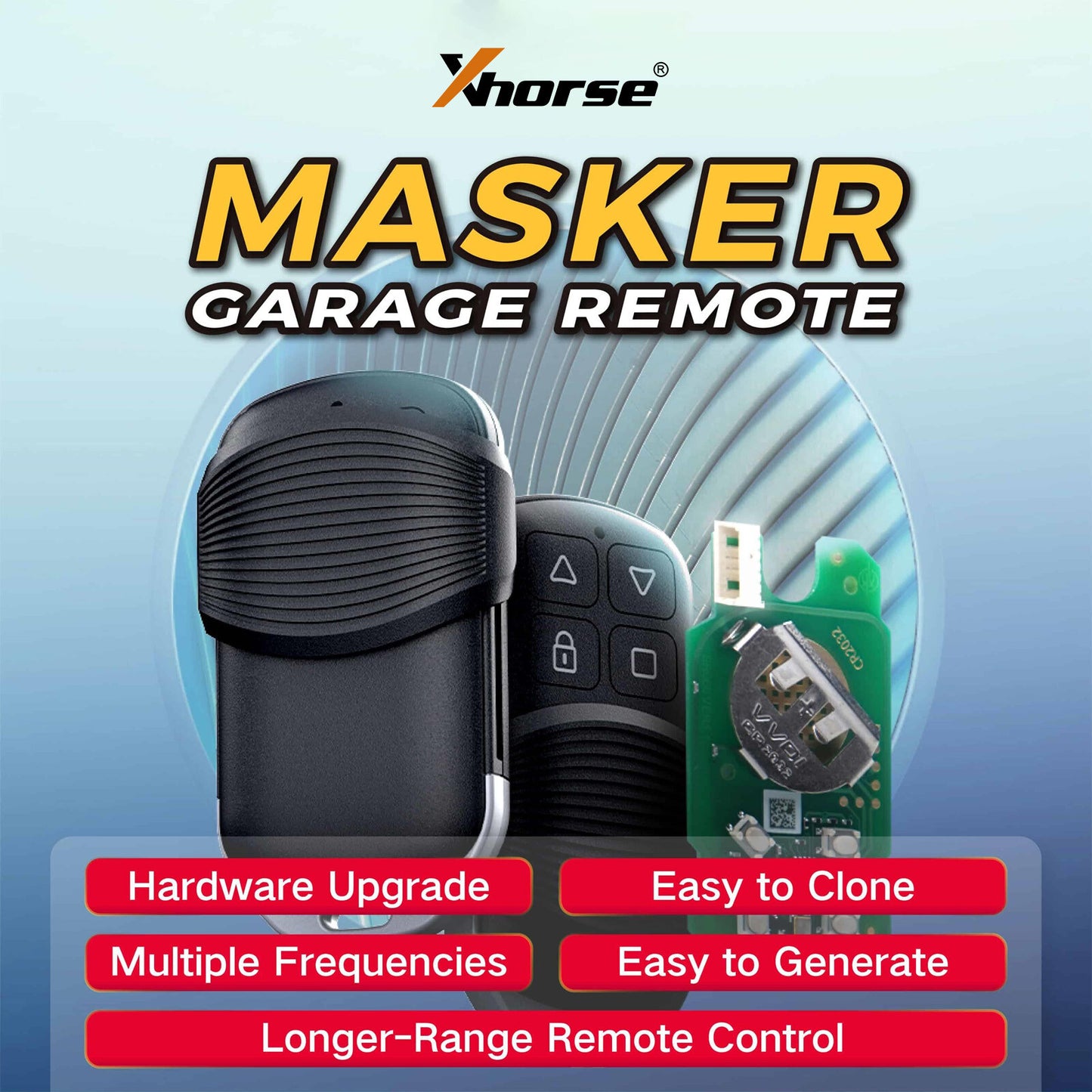5x XKGHG1EN Wire Masker Garage Remote Key 315/433MHZ FOR K-EY TOOL PLUS