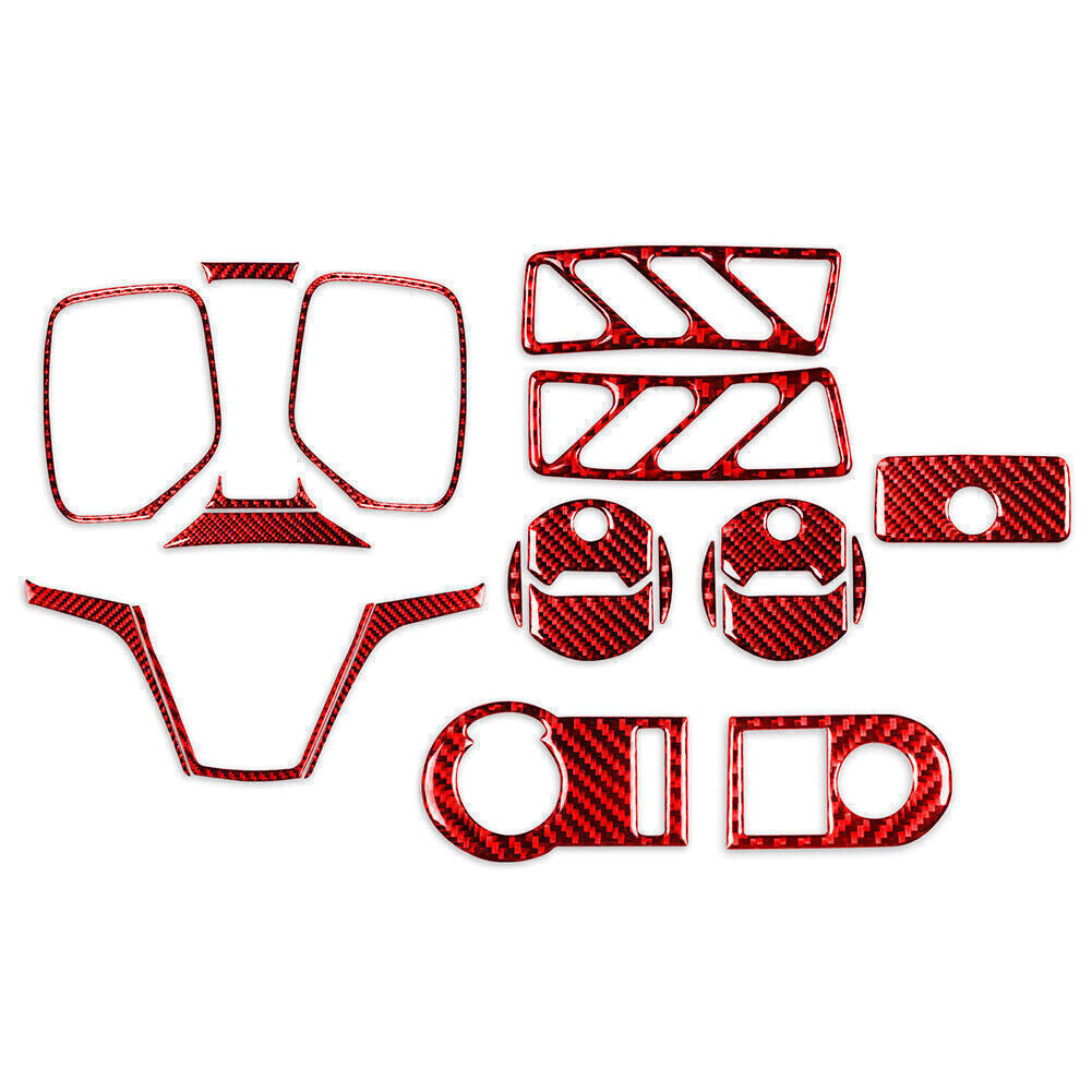 21 Pcs Carbon Fiber Interior Decoration Cover Trim Fit for Chevrolet Camaro 2010-15