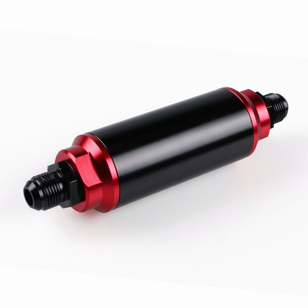 AN6 AN8 AN10 Inline 44mm Fuel Filter High Flow 100 Micron Cleanable Billet