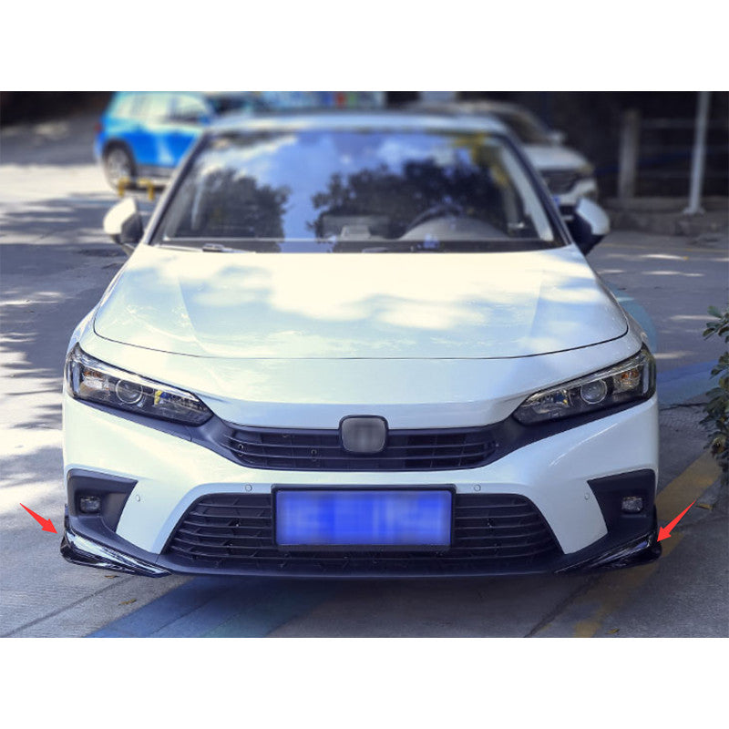 for Honda for Civic 2022-2023 Black Front Bumper Side Corner Spoiler Splitter Guard
