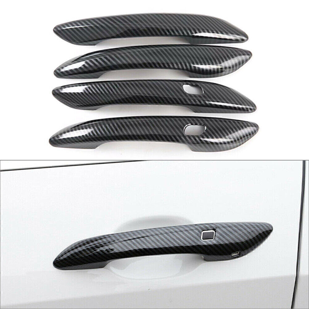Exterior Side Door Handle Cover Trim for Hyundai for Elantra 2021 Carbon Look 4PCs